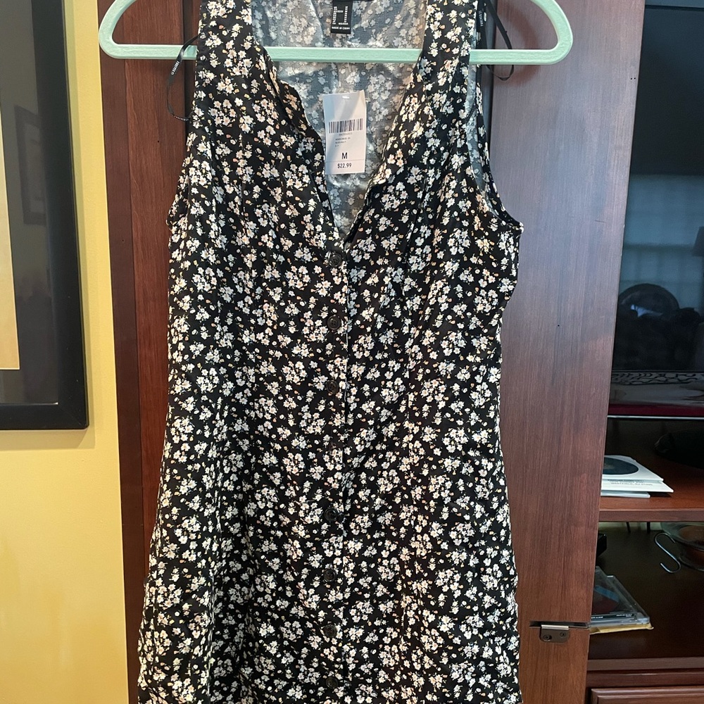 Black and flower dress